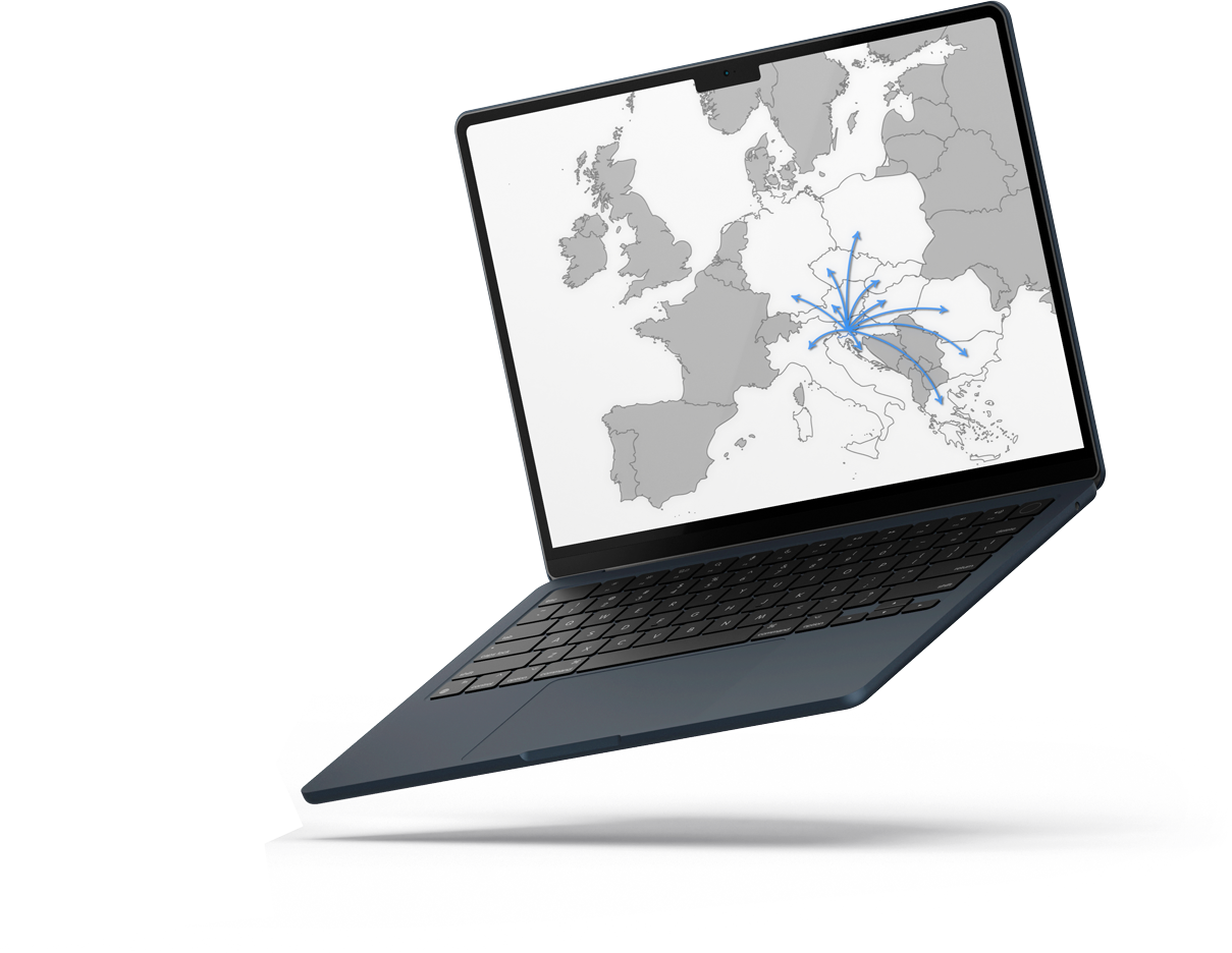 Laptop with Map